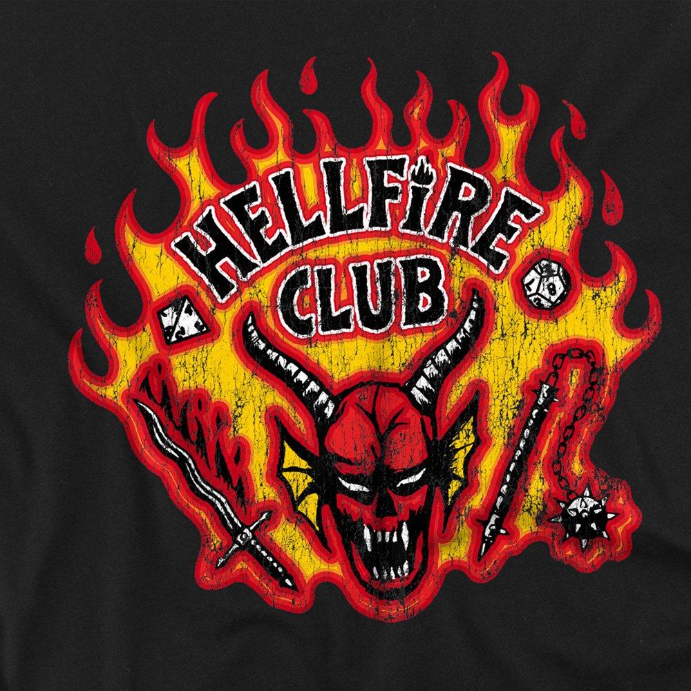 Black - Stranger Things - Stranger Things Hellfire Flames Kids T-Shirt Blac - 2