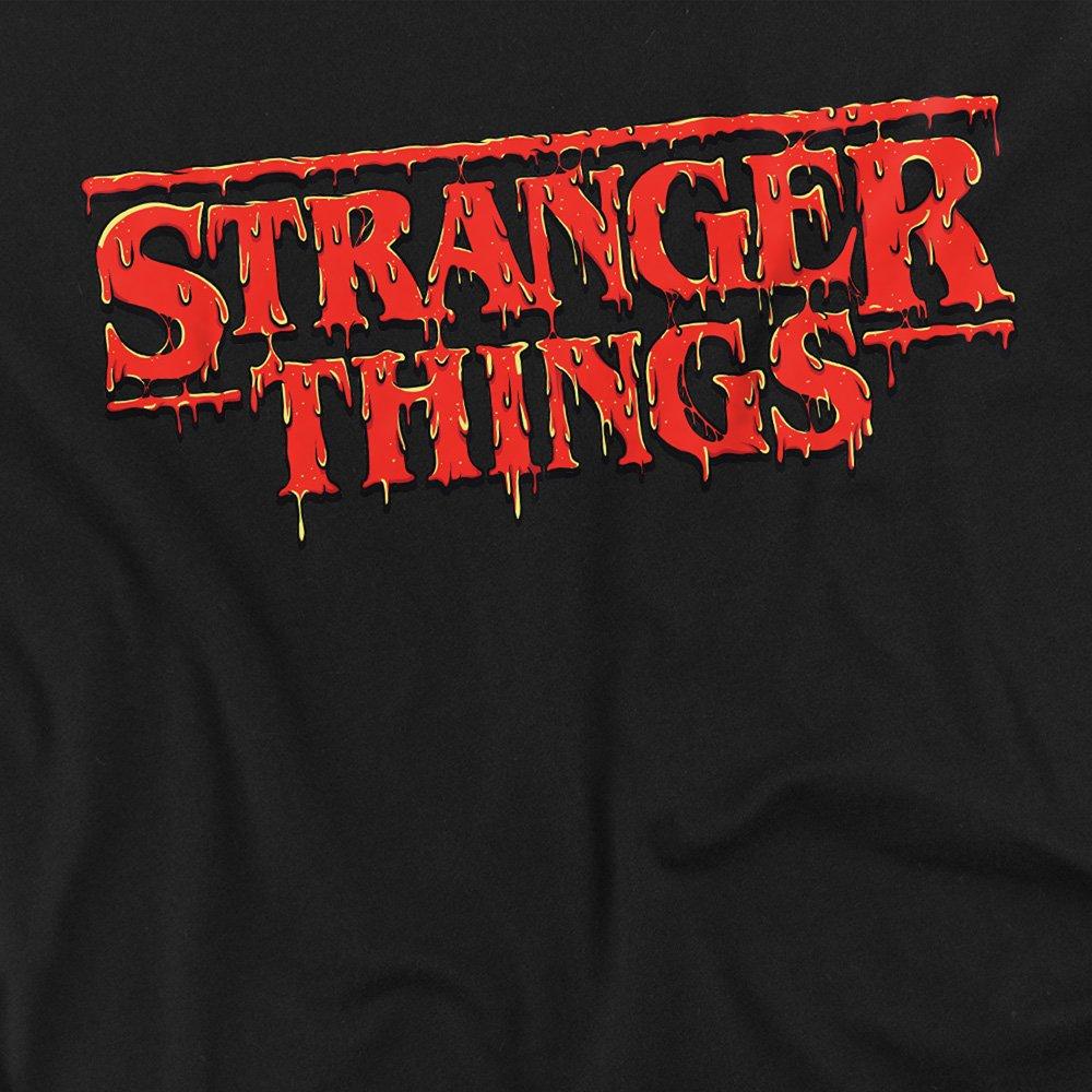 Black - Stranger Things - Stranger Things Red Drip Logo Kids T-Shirt Black - 2