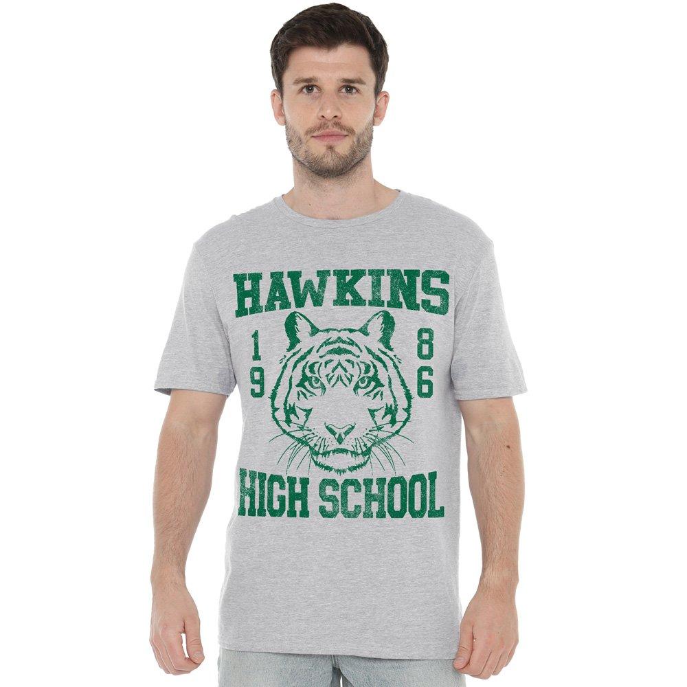 Light Grey - Stranger Things - Stranger Things 1986 Hawkins High School T-Shirt - 1