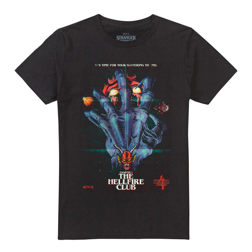 Black - Stranger Things - Stranger Things Hellfire Poster T-Shirt Black - 4