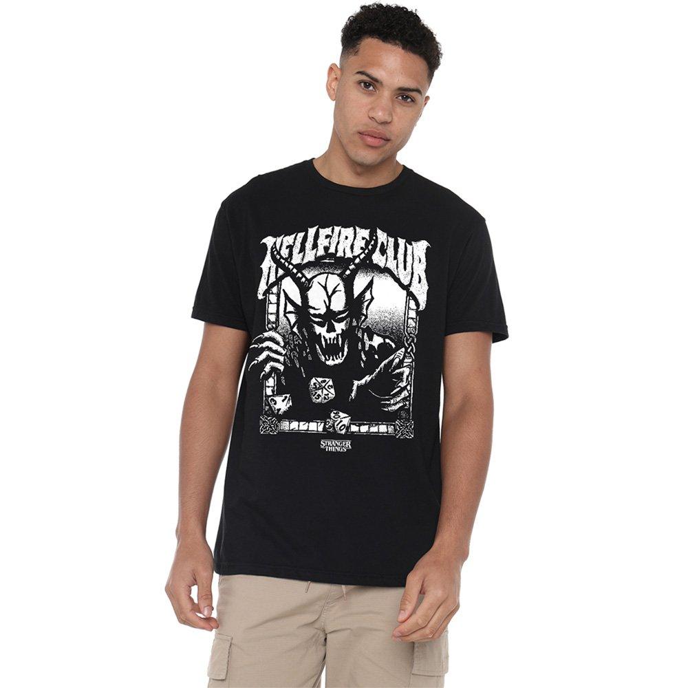 Black - Stranger Things - Stranger Things Hellfire Club Mono T-Shirt Black - 1