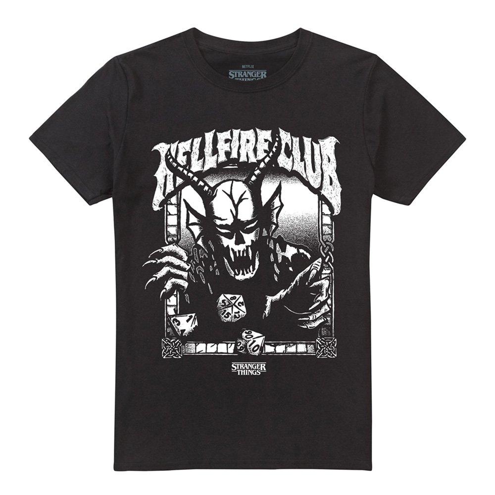 Black - Stranger Things - Stranger Things Hellfire Club Mono T-Shirt Black - 4