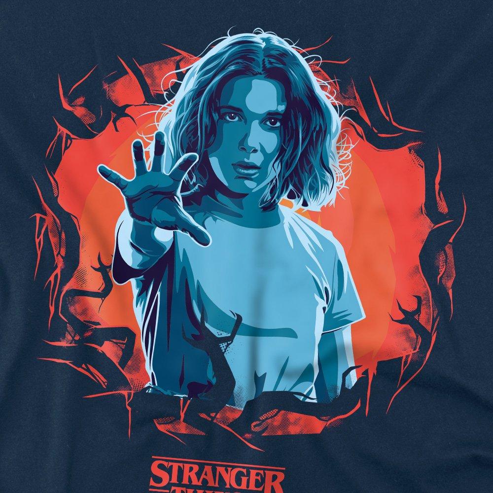 Navy - Stranger Things - Stranger Things Eleven Reach Out T-Shirt Navy - 2