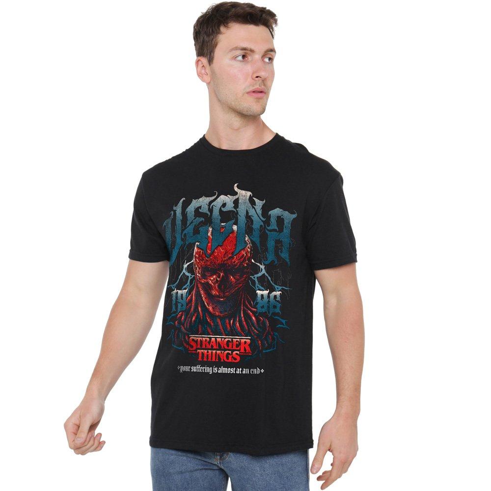 Stranger Things Stranger Things Vecna Evil Band 86 T-Shirt Black