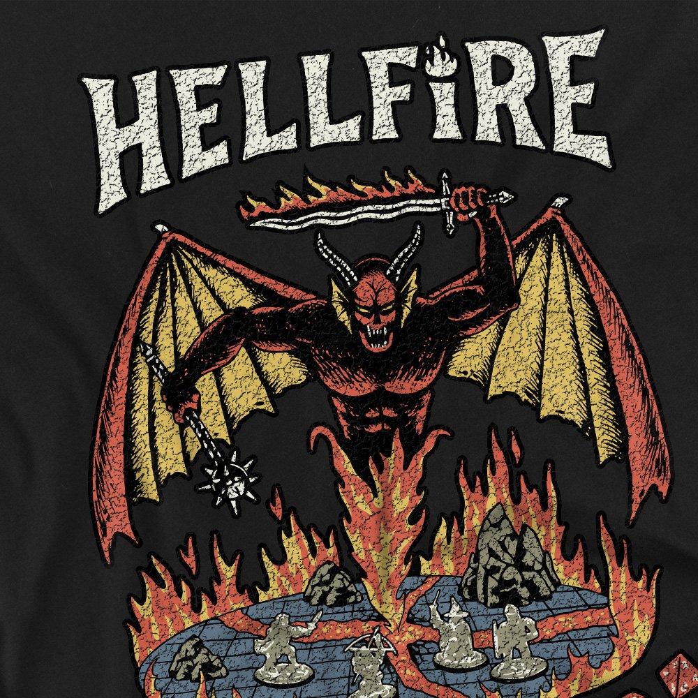 Black - Stranger Things - Stranger Things Vintage Hawkins High Hellfire T-Sh - 2