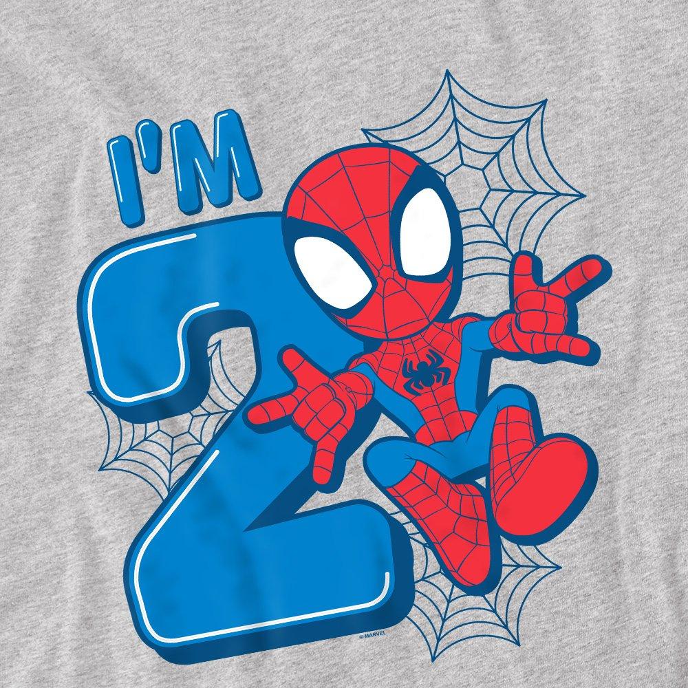 Light Grey - Spiderman - Spider Man Cute Spidey Birthday 2 Kids T-Shirt Lig - 2