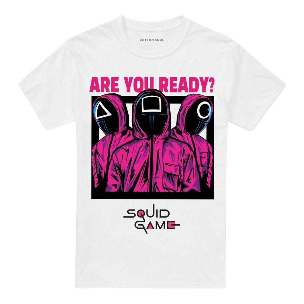 White - Squid Game - SQUID GAME GUARDS ARE YOU READY COMIC T-Shirt Whi - 4