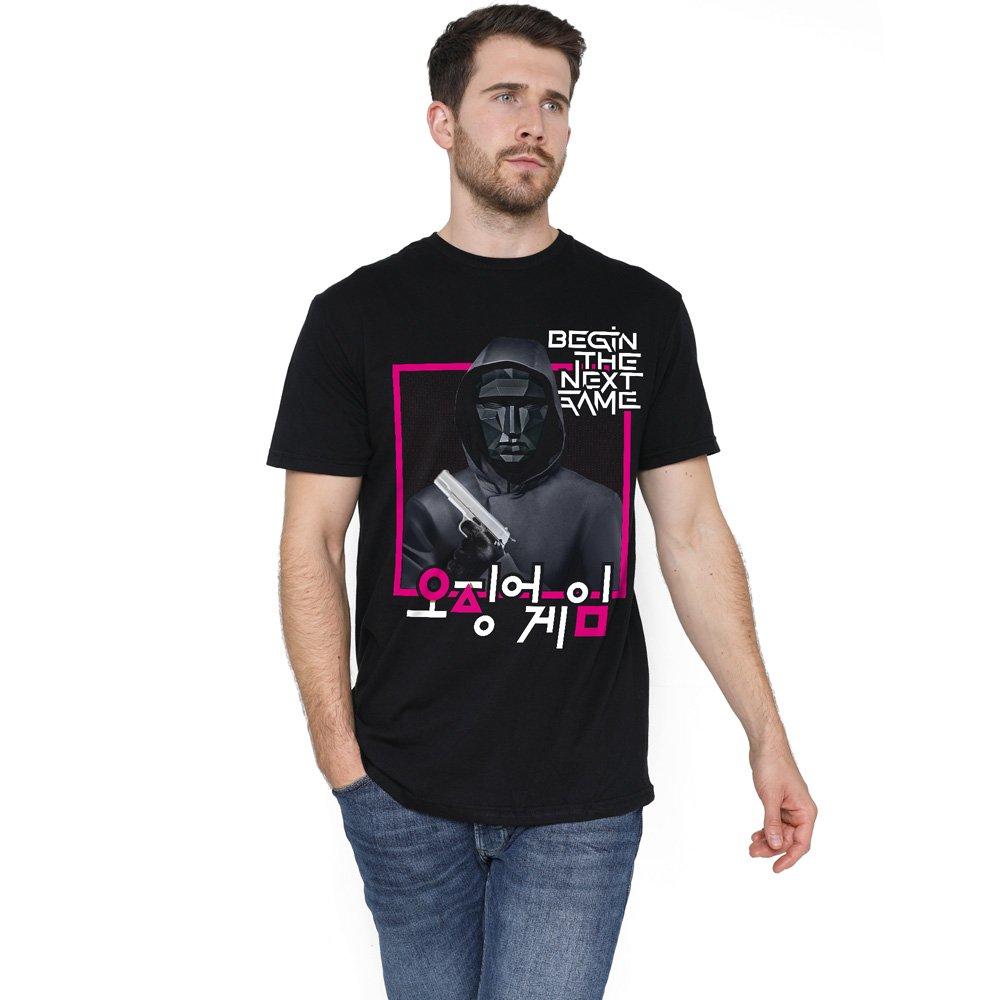 Black - Squid Game - SQUID GAME FRONT MAN KOREAN LOGO T-Shirt Black - 1