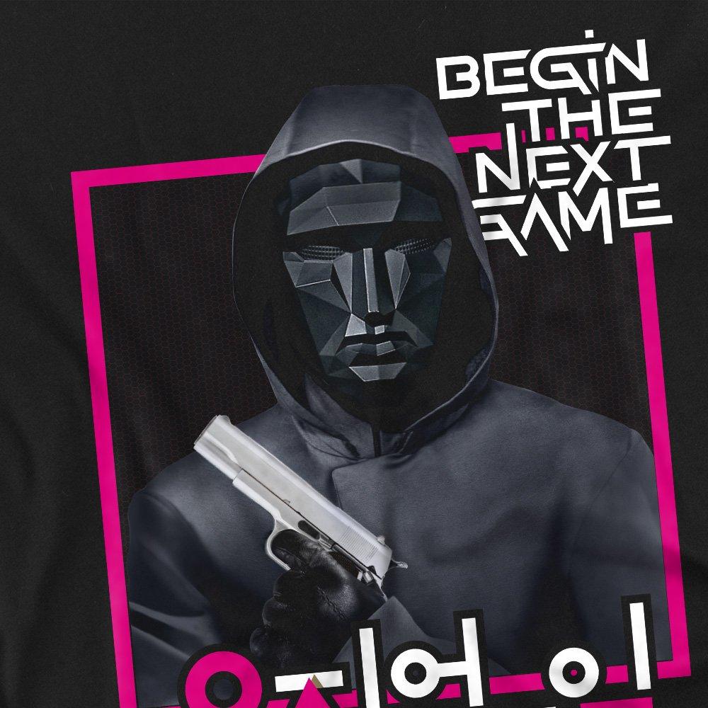 Black - Squid Game - SQUID GAME FRONT MAN KOREAN LOGO T-Shirt Black - 2