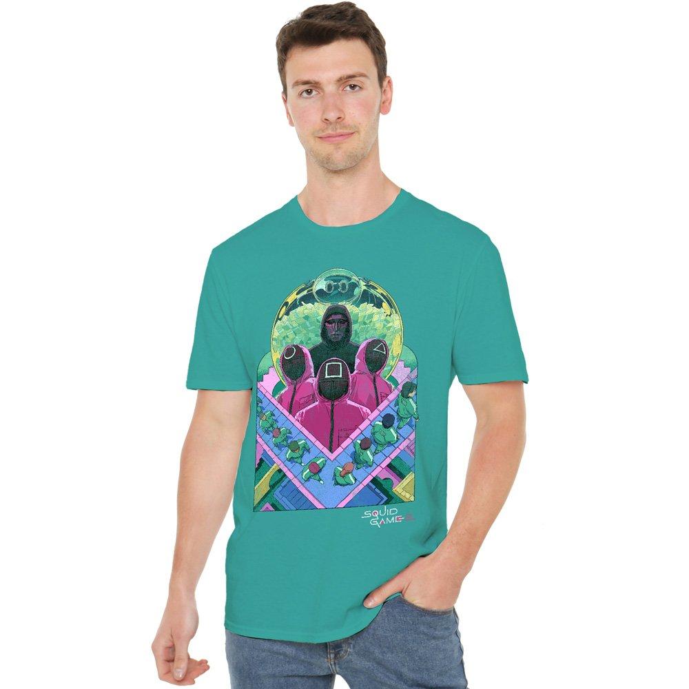 Jade - Squid Game - SQUID GAME FRONT MAN & GUARDS COMIC T-Shirt Jade - 1
