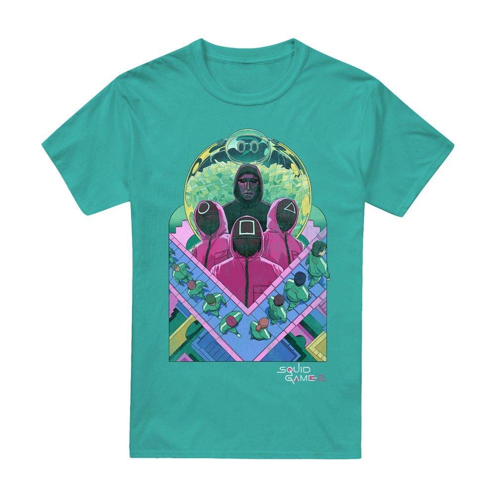 Jade - Squid Game - SQUID GAME FRONT MAN & GUARDS COMIC T-Shirt Jade - 4