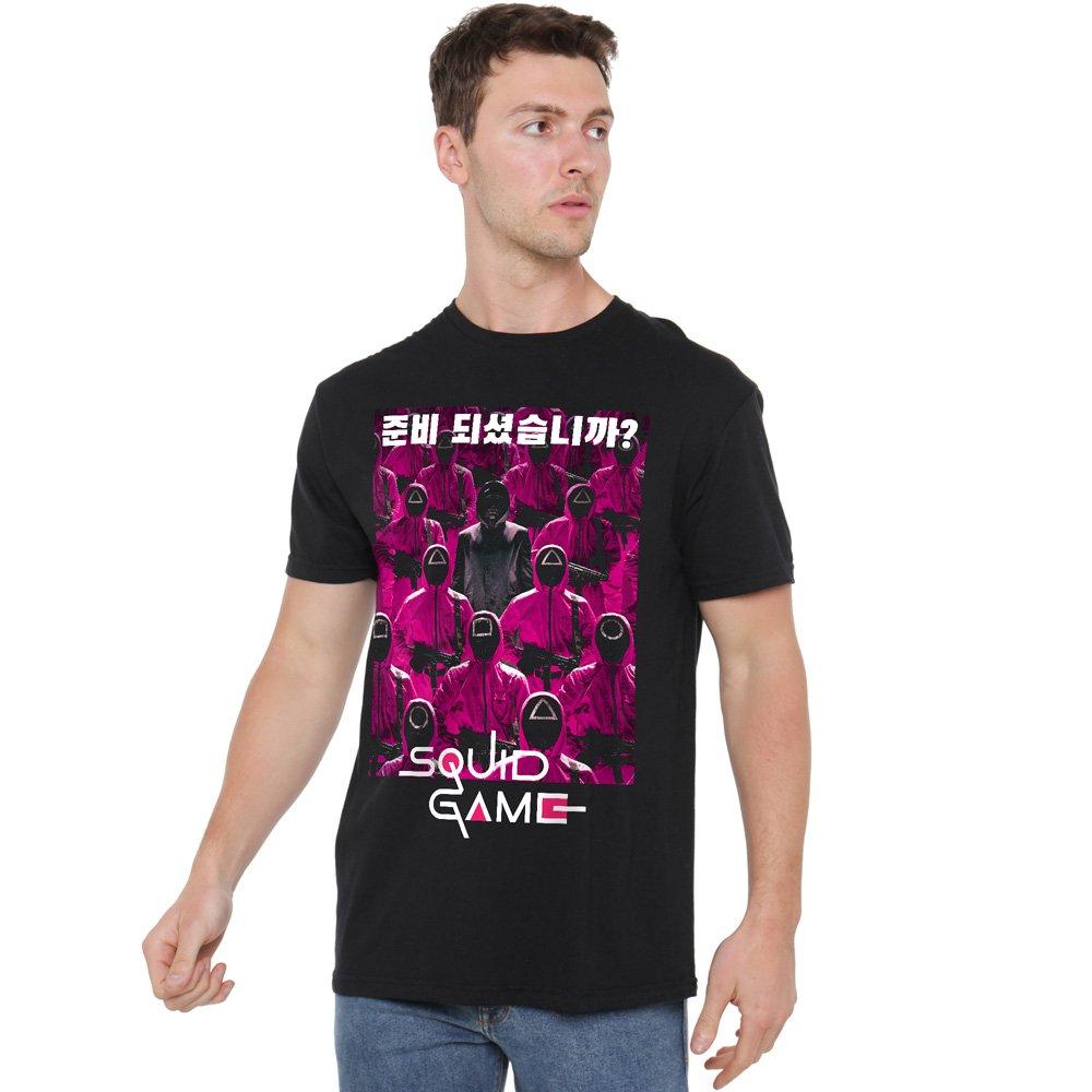 Black - Squid Game - SQUID GAME GUARD GROUP KOREAN T-Shirt Black - 1