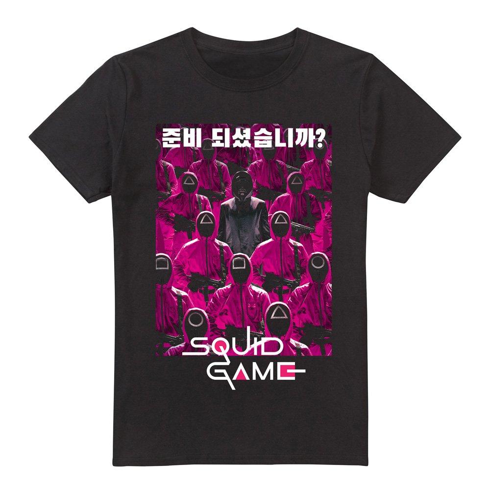 Black - Squid Game - SQUID GAME GUARD GROUP KOREAN T-Shirt Black - 4