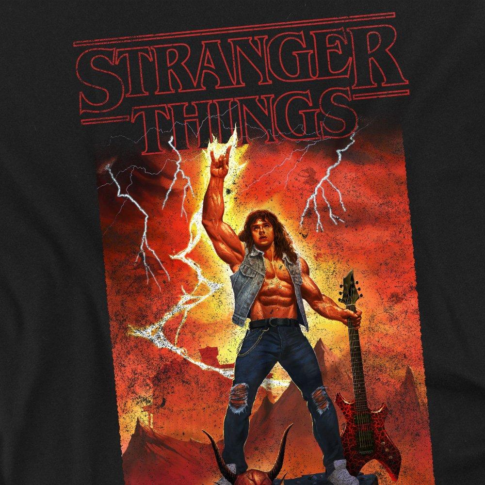 Black - Stranger Things - Stranger Things Rock Of Eddie Munson T-Shirt Blac - 2