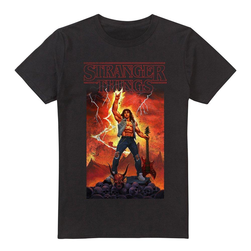 Black - Stranger Things - Stranger Things Rock Of Eddie Munson T-Shirt Blac - 4