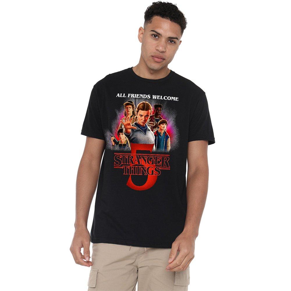 Black - Stranger Things - Stranger Things Season Five Poster T-Shirt Black - 1