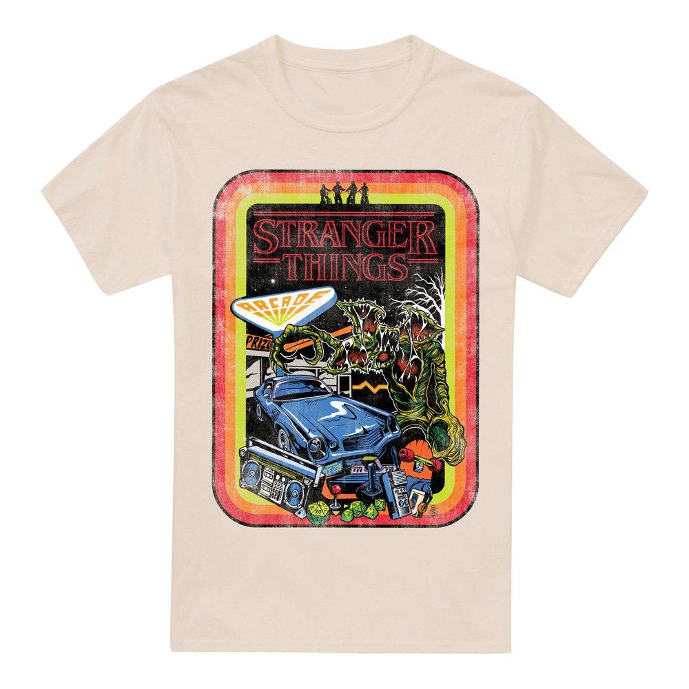 Beige - Stranger Things - Stranger Things Retro Sketch Cover T-Shirt Cream - 4