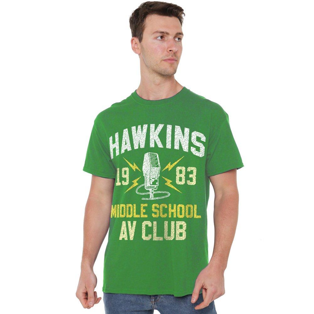 Green - Stranger Things - Stranger Things Hawkins Middle School T-Shirt Kel - 1
