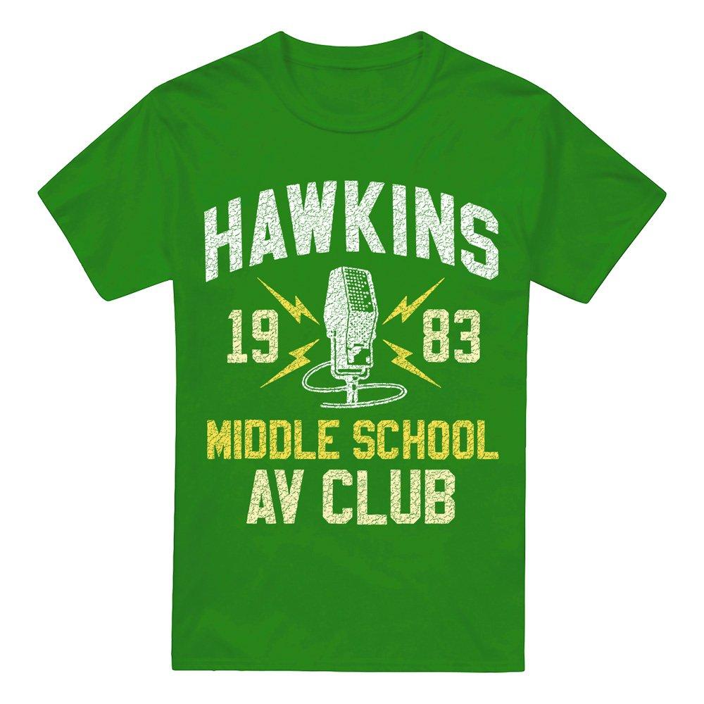 Green - Stranger Things - Stranger Things Hawkins Middle School T-Shirt Kel - 4
