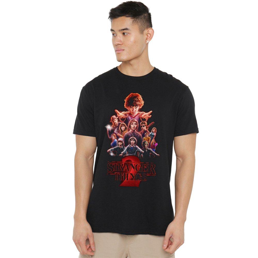 Black - Stranger Things - Stranger Things Season Two Poster T-Shirt Black - 1