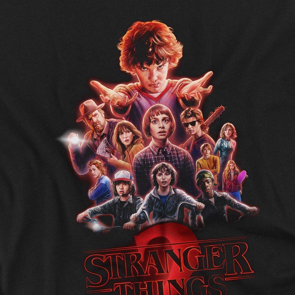 Black - Stranger Things - Stranger Things Season Two Poster T-Shirt Black - 2