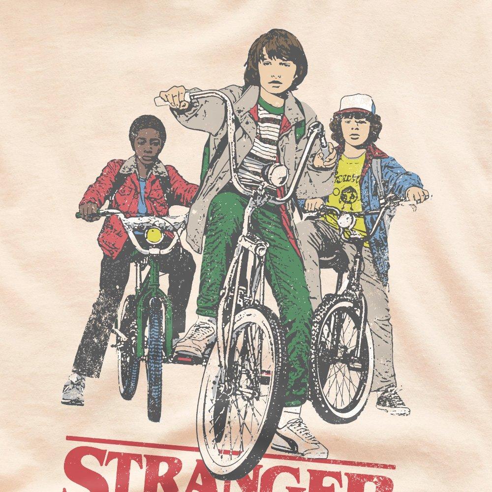 Beige - Stranger Things - Stranger Things Hawkins Bike Riders T-Shirt Cream - 2