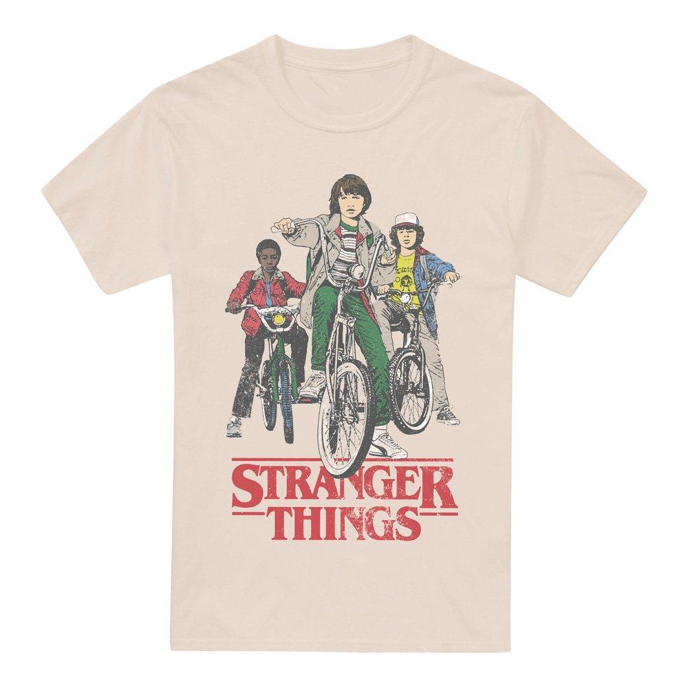 Beige - Stranger Things - Stranger Things Hawkins Bike Riders T-Shirt Cream - 4