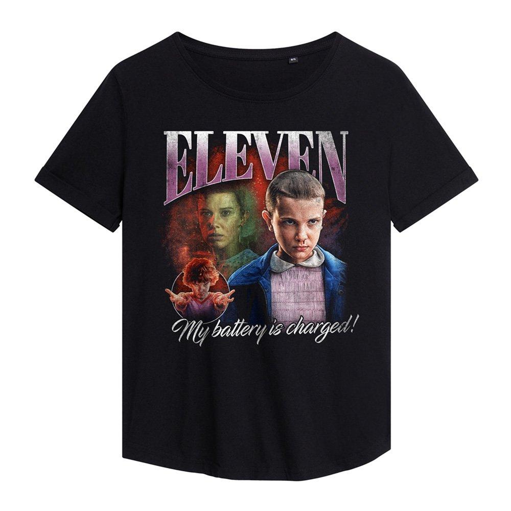 Black - Stranger Things - Stranger Things Eleven Homage Fashion T-Shirt Bla - 1