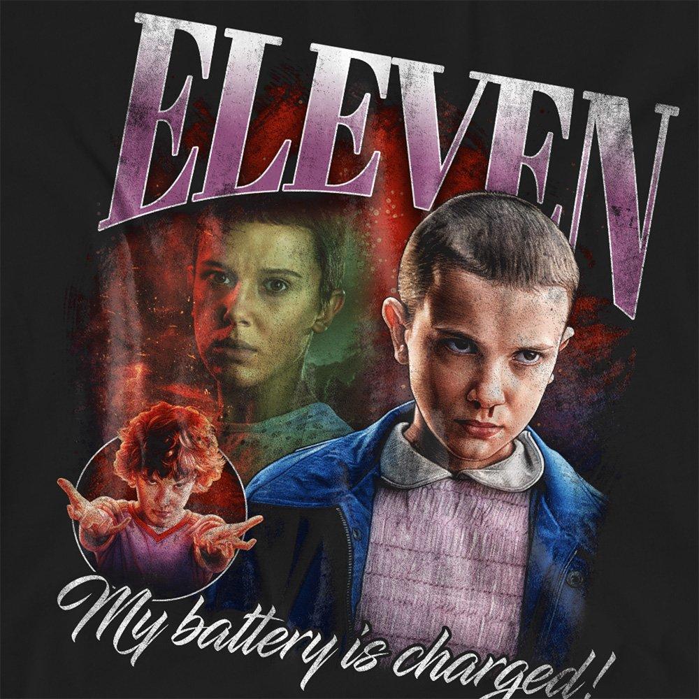 Black - Stranger Things - Stranger Things Eleven Homage Fashion T-Shirt Bla - 2