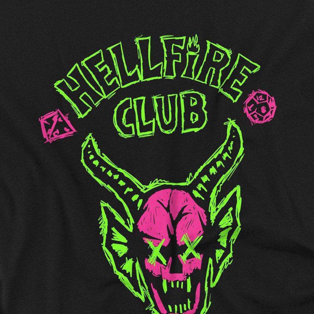 Black - Stranger Things - Stranger Things Hellfire Neon Sketch Logo Kids T-S - 2