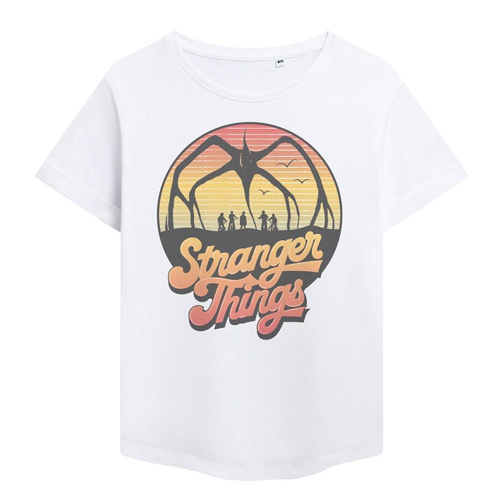White - Stranger Things - Stranger Things 80S Sunset Mindflayer Group Fashi - 1