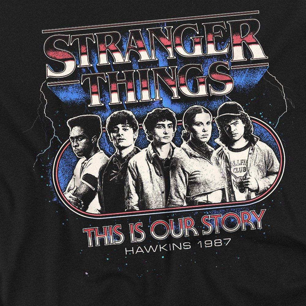 Black - Stranger Things - Stranger Things Retro Thunder Group T-Shirt Black - 2