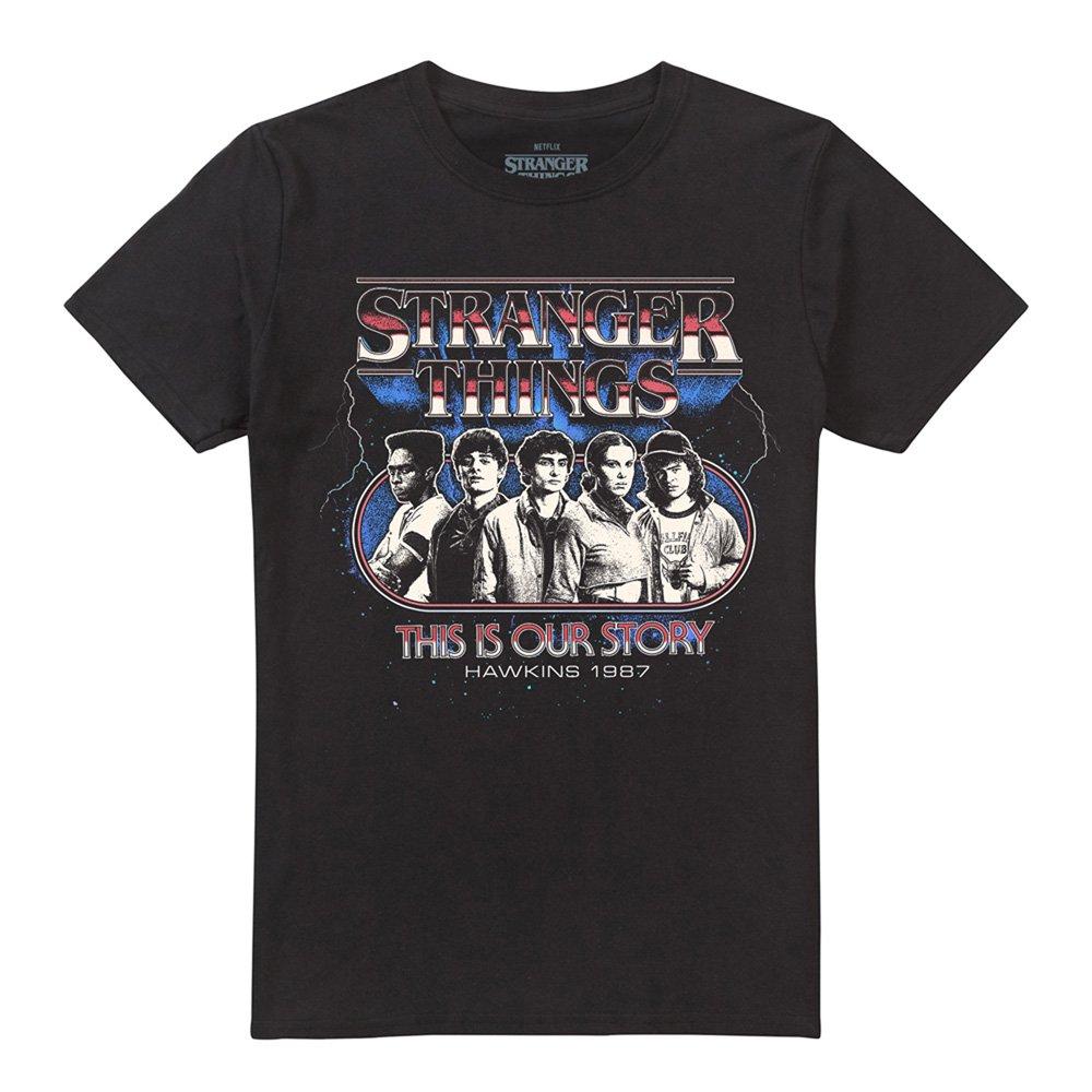 Black - Stranger Things - Stranger Things Retro Thunder Group T-Shirt Black - 4