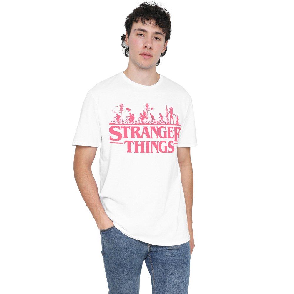 White - Stranger Things - Stranger Things Bike Ride Logo T-Shirt White - 1