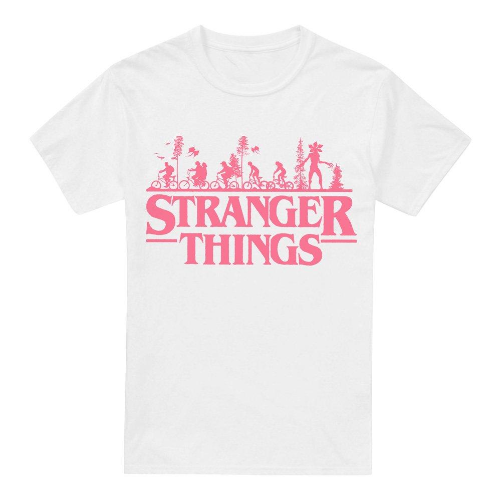 White - Stranger Things - Stranger Things Bike Ride Logo T-Shirt White - 4