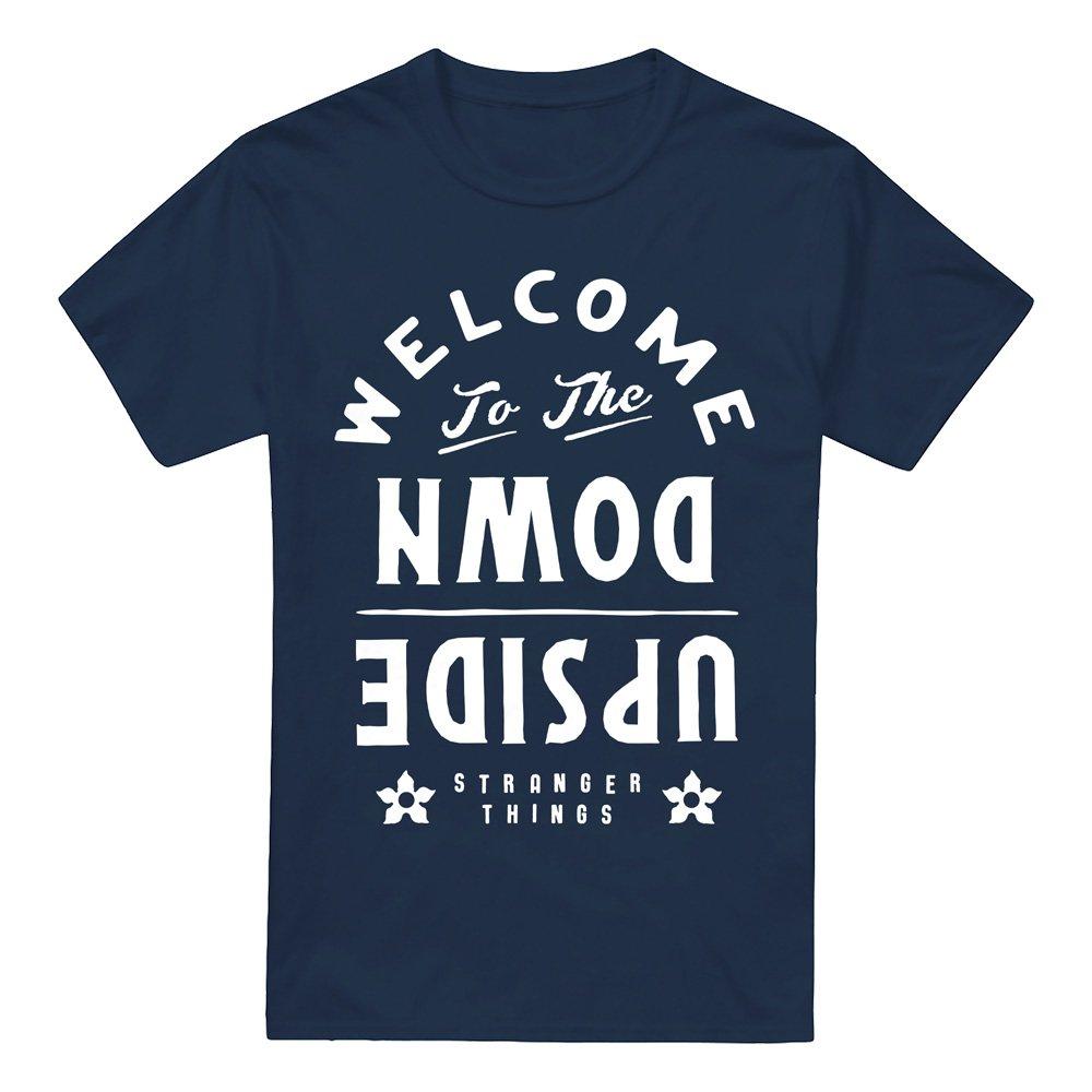 Navy - Stranger Things - Stranger Things Welcome To The Upside Down T-Shirt - 4