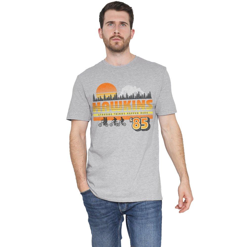 Light Grey - Stranger Things - Stranger Things Hawkins Retro 85 T-Shirt Athletic - 1