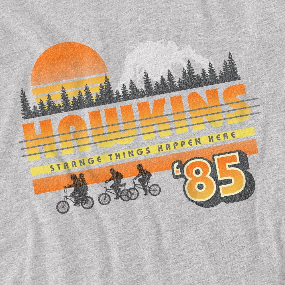 Light Grey - Stranger Things - Stranger Things Hawkins Retro 85 T-Shirt Athletic - 2