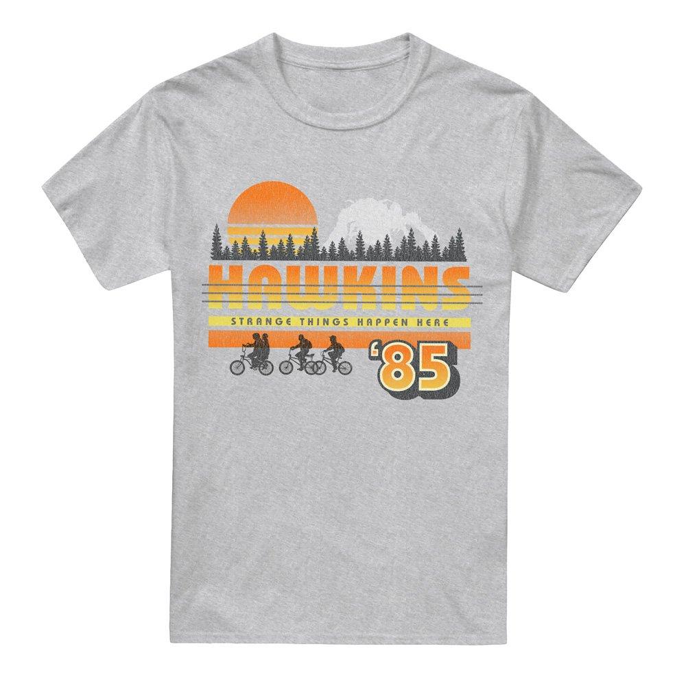 Light Grey - Stranger Things - Stranger Things Hawkins Retro 85 T-Shirt Athletic - 4