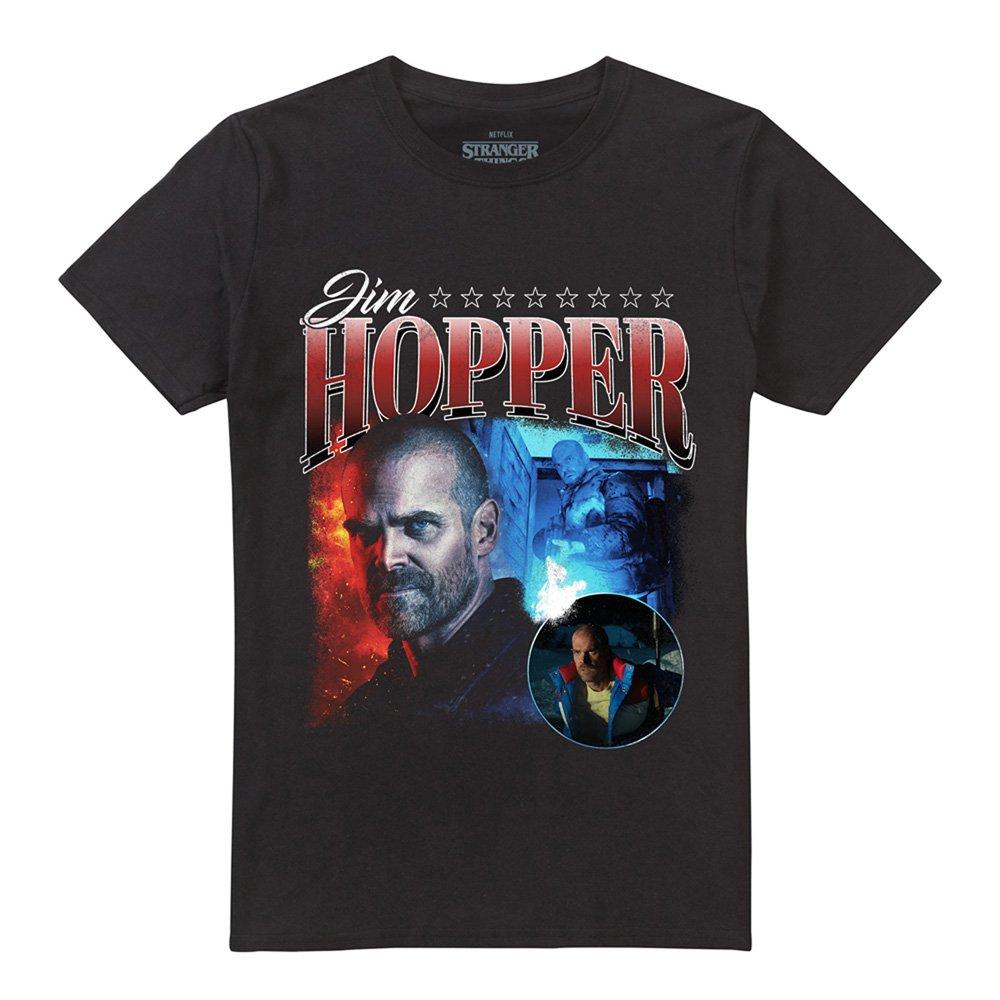 Black - Stranger Things - Stranger Things - Season Four Jim Hopper Homage T- - 4