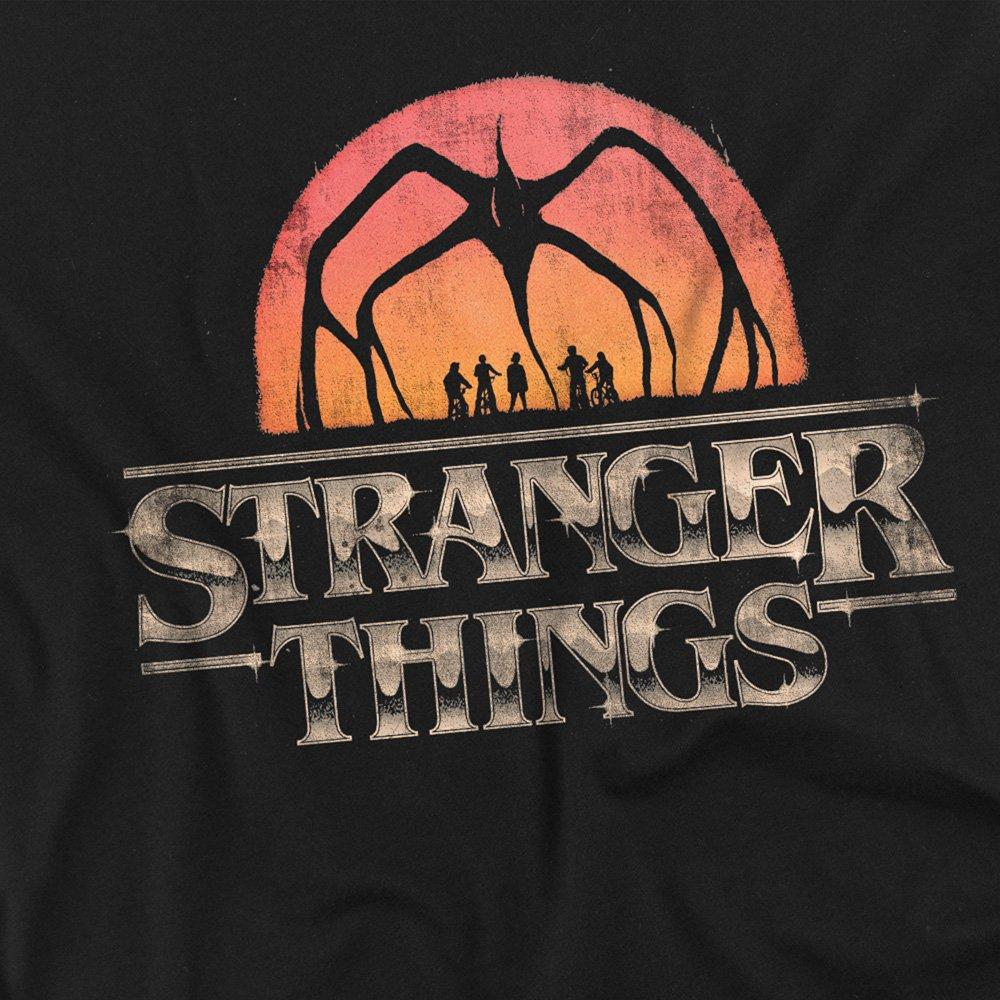 Black - Stranger Things - Stranger Things Sunset Logo T-Shirt Black - 2
