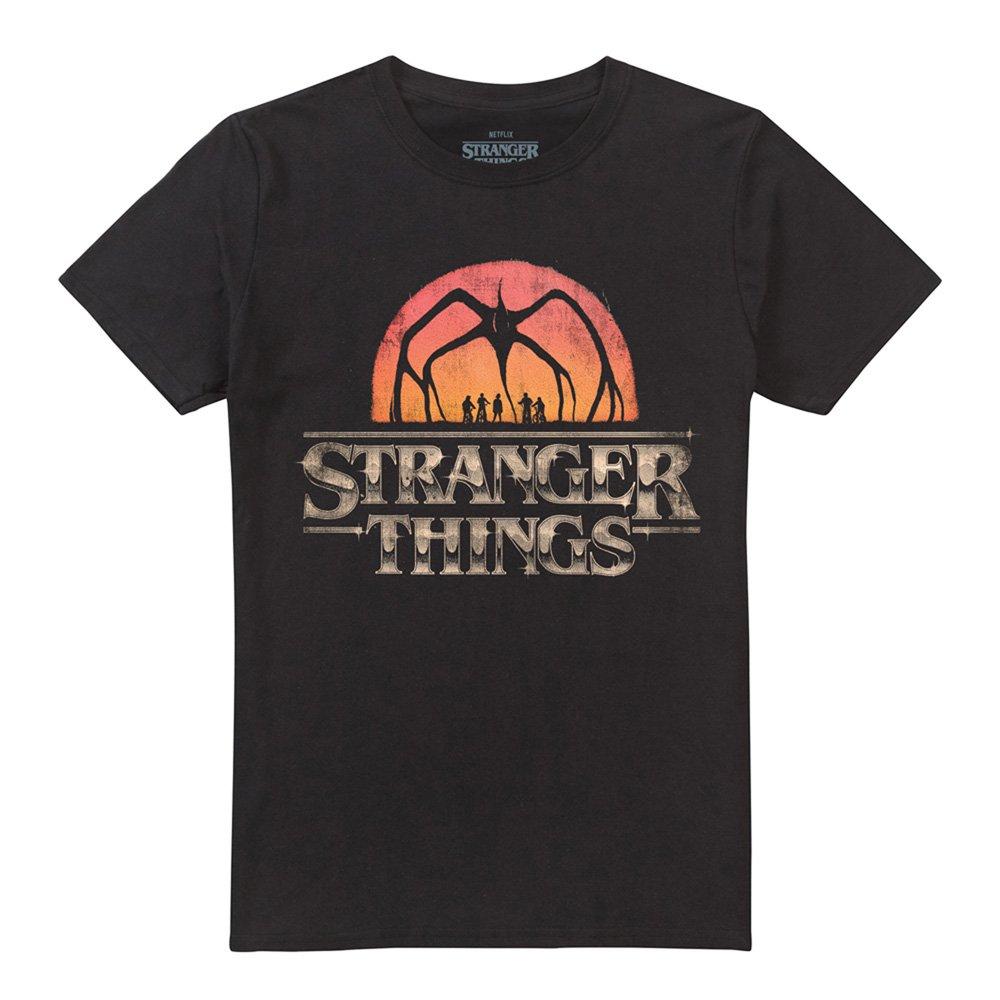 Black - Stranger Things - Stranger Things Sunset Logo T-Shirt Black - 4