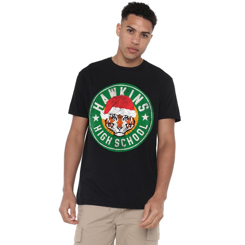 Black - Stranger Things - Stranger Things Hawkins High School Christmas Logo - 1