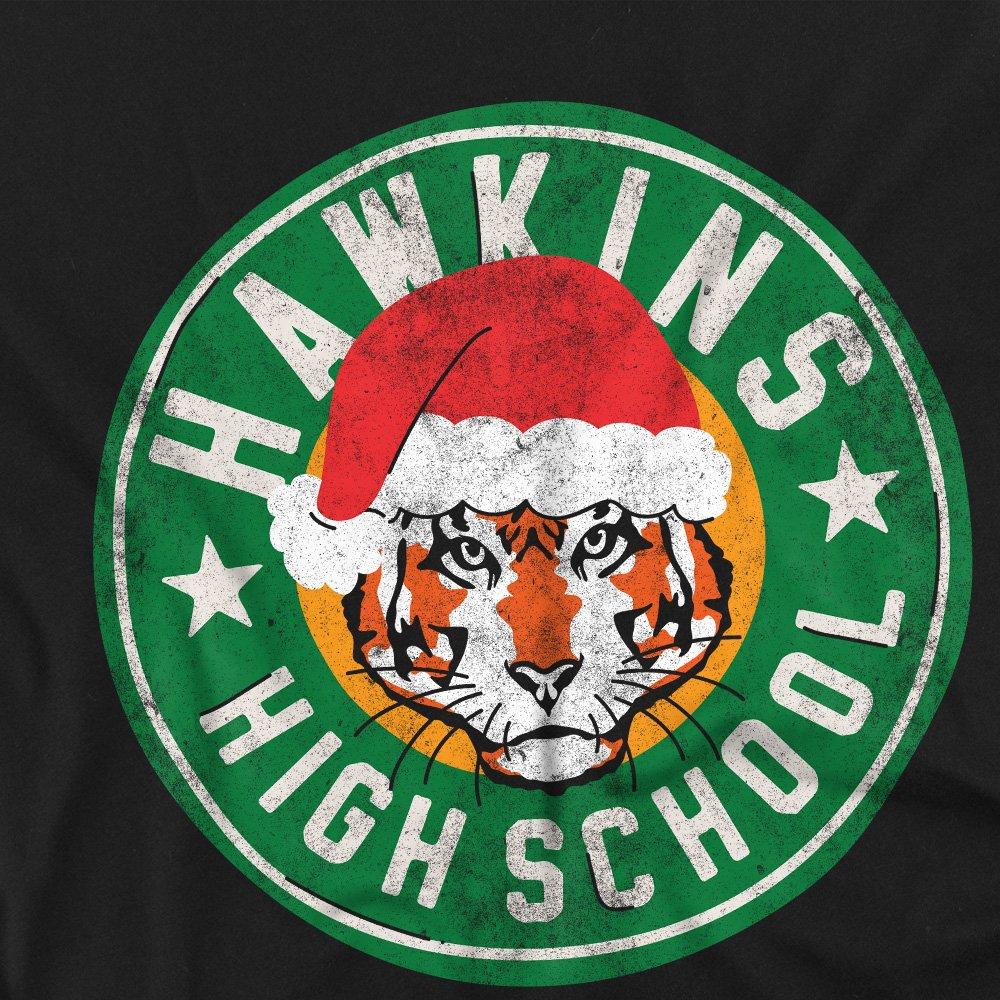Black - Stranger Things - Stranger Things Hawkins High School Christmas Logo - 2