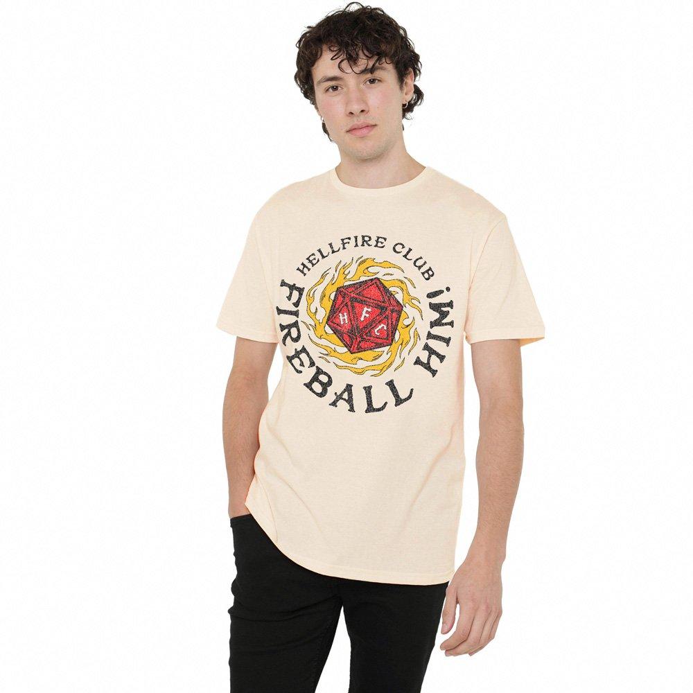 Beige - Stranger Things - Stranger Things Hellfire Club Fireball Him T-Shirt - 1