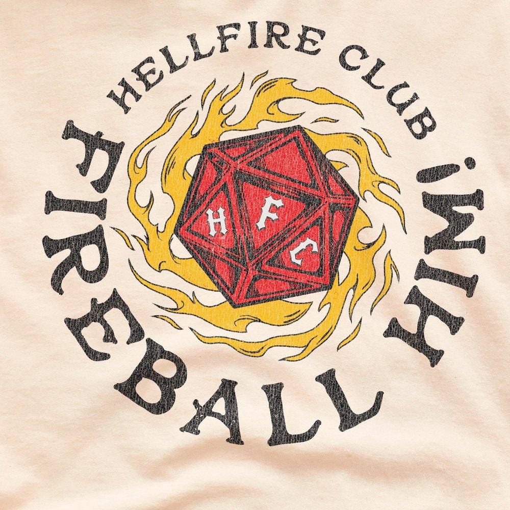 Beige - Stranger Things - Stranger Things Hellfire Club Fireball Him T-Shirt - 2