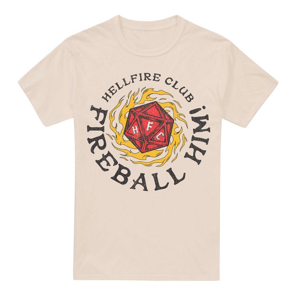Beige - Stranger Things - Stranger Things Hellfire Club Fireball Him T-Shirt - 4