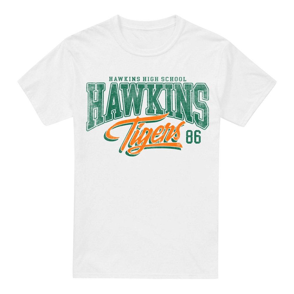 White - Stranger Things - Stranger Things Hawkins Tigers 86 T-Shirt White - 4