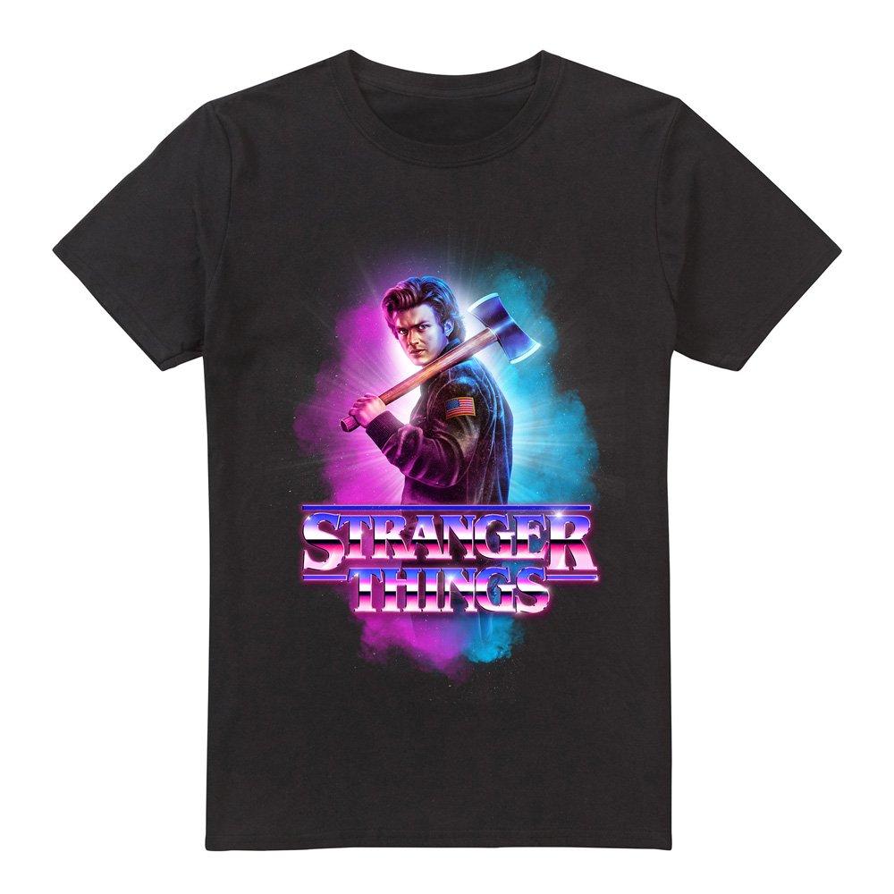 Black - Stranger Things - Stranger Things Steve Harrington Metal Burst T-Shi - 4