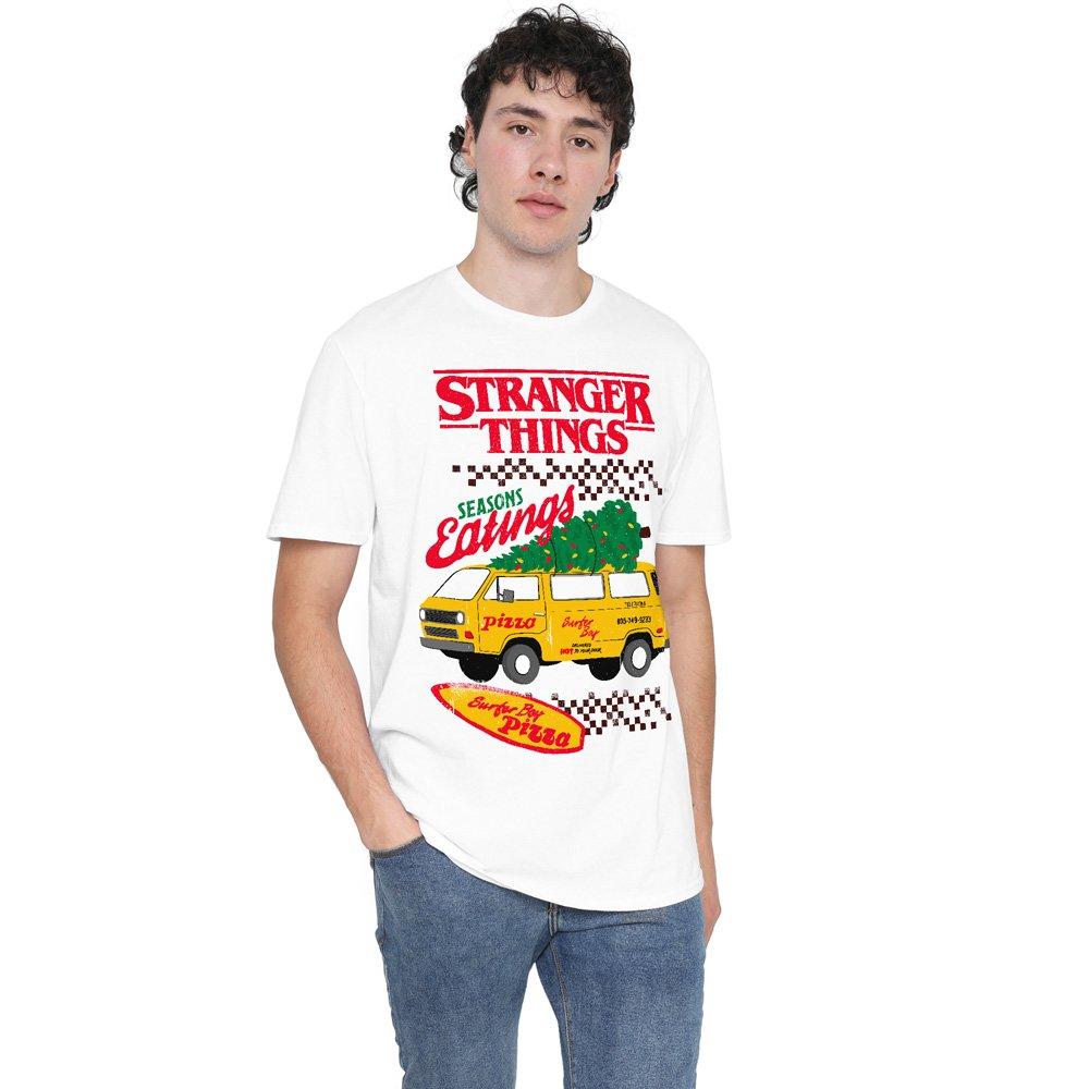 White - Stranger Things - Stranger Things Seasons Eatings Pizza Van Christma - 1